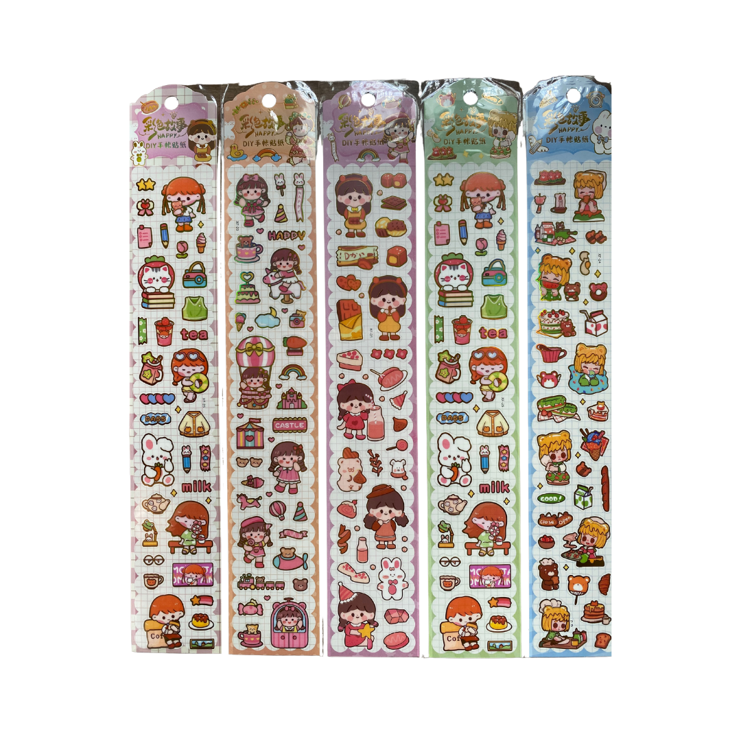 Pegatinas muñequita largas