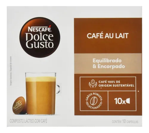 Cápsulas Café Late Dolce Gusto Nescafé 10 cápsulas