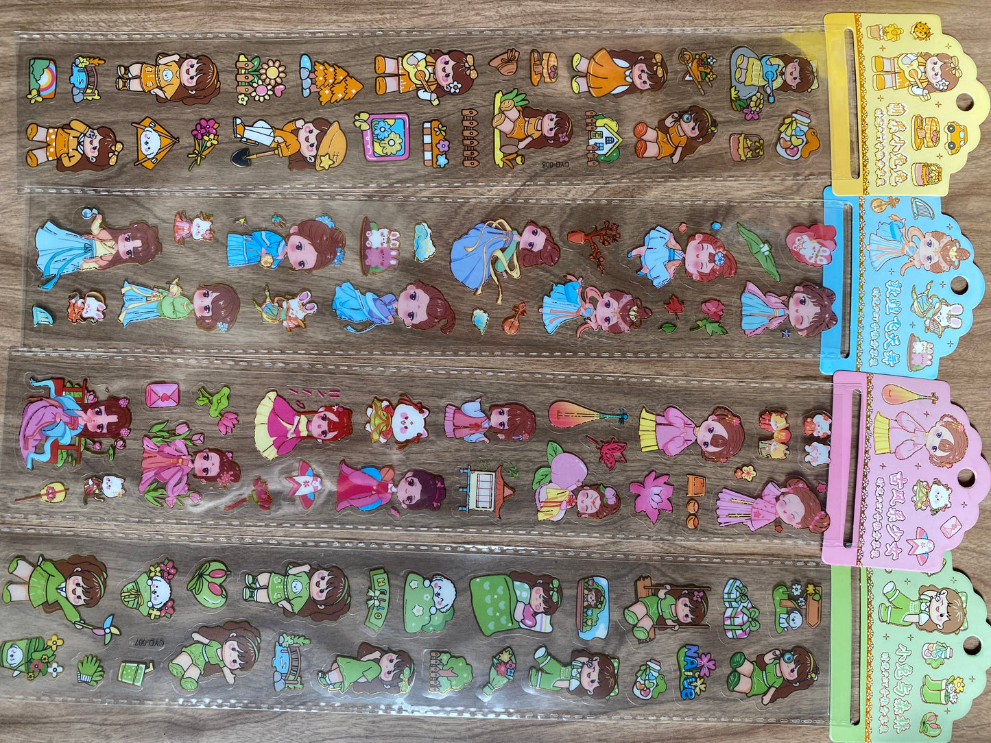 Pegatinas muñequita variedades