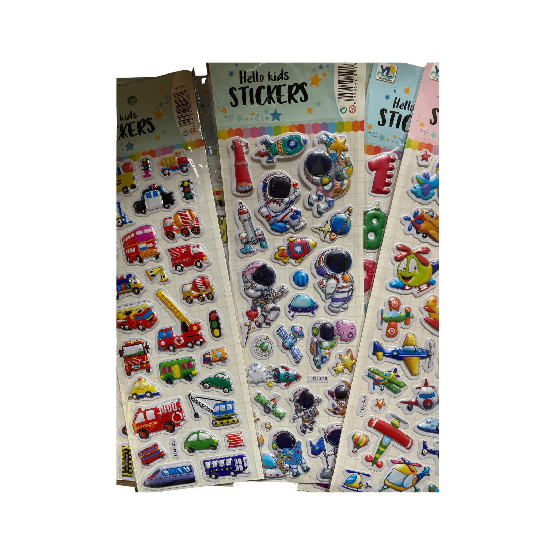 Pegatinas con relieve largas