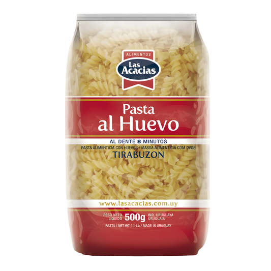 Fideos al Huevo Las Acacias 500gr Tirabuzón