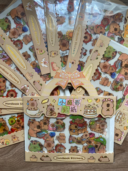 Pegatinas maleta capibara