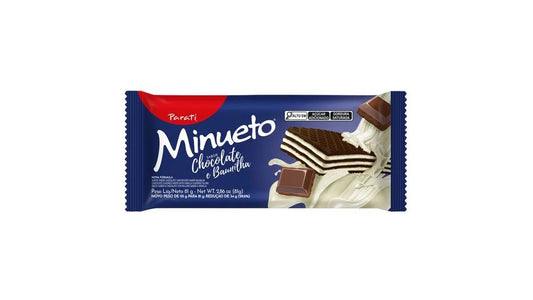 Wafer Parati Minueto Chocolate y Vainilla 81g